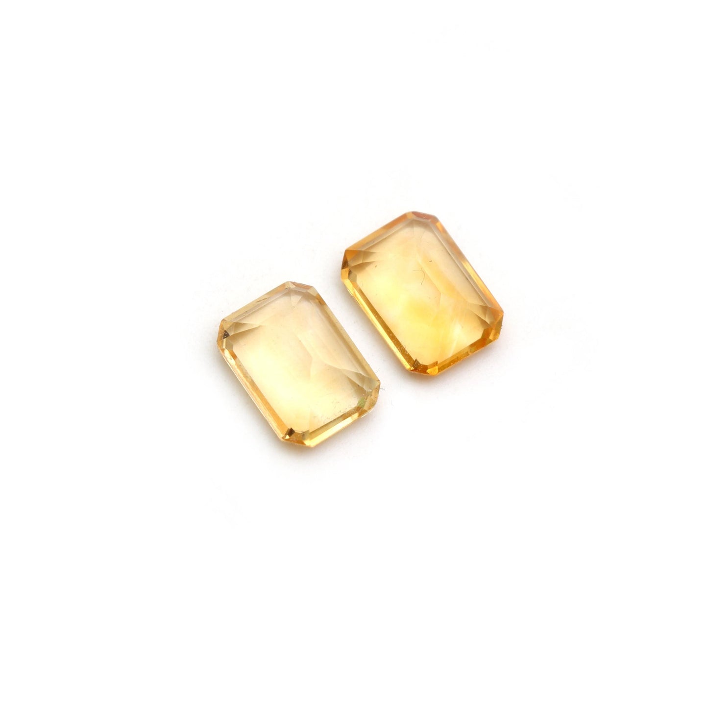 Natural Citrine Faceted Emerald Cut Loose Gemstone