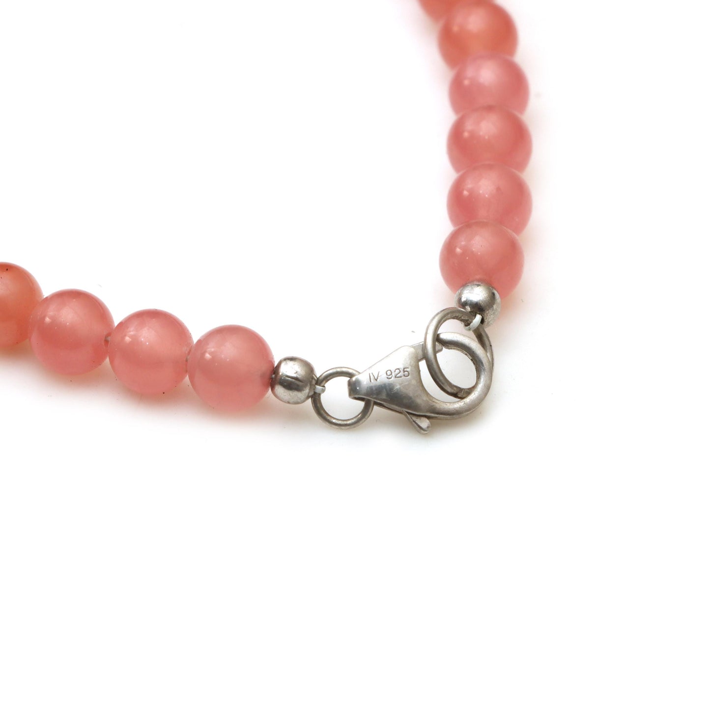 Natural Rhodochrosite Smooth Round Balls Bracelet