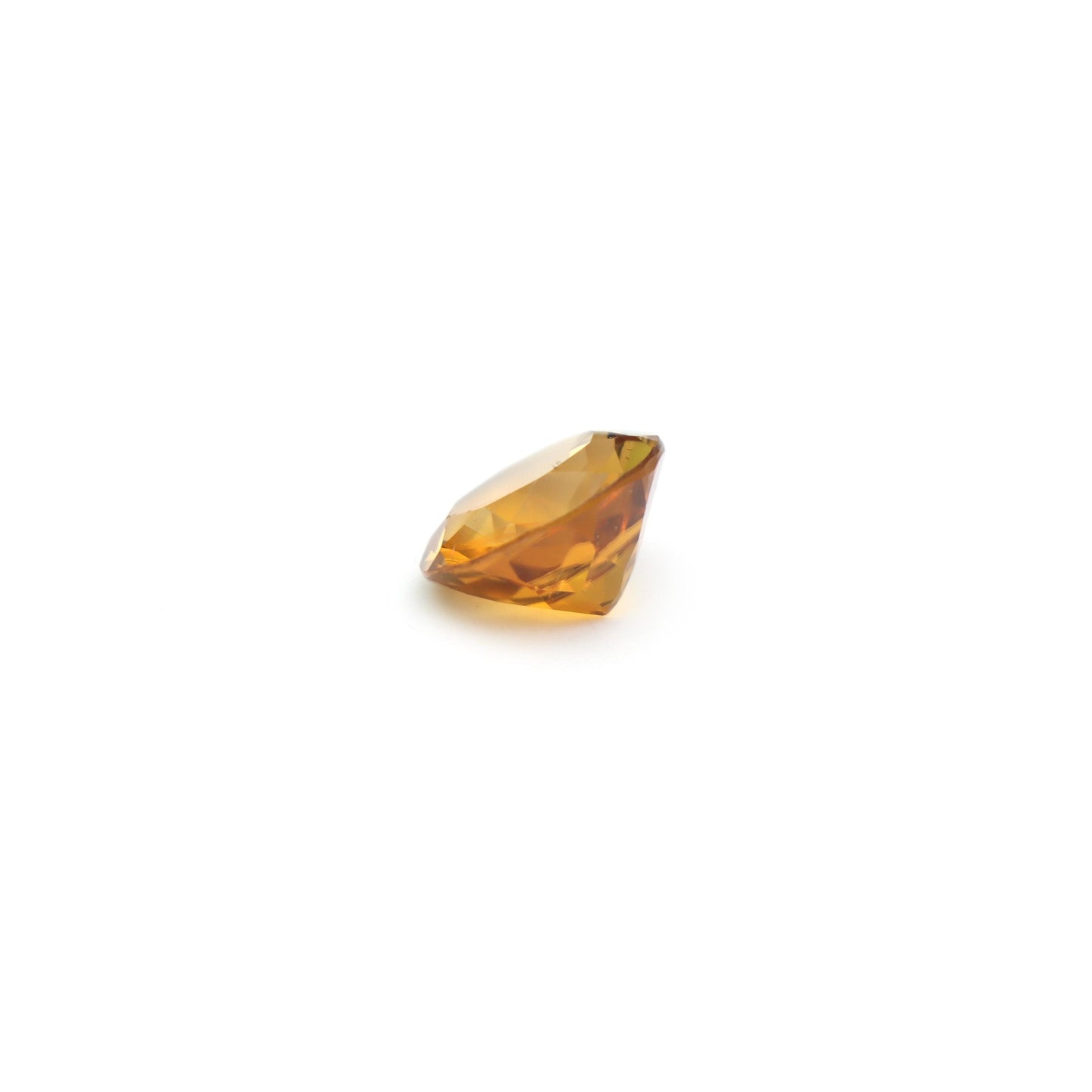 Natural Citrine Faceted Round Cut Loose Gemstone, (10x10 mm)