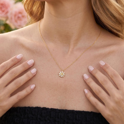 Daisy Necklaces for Women | Christmas Gift for Her | 925 Sterling Silver Pendant