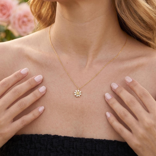 Daisy Necklaces for Women | Christmas Gift for Her | 925 Sterling Silver Pendant
