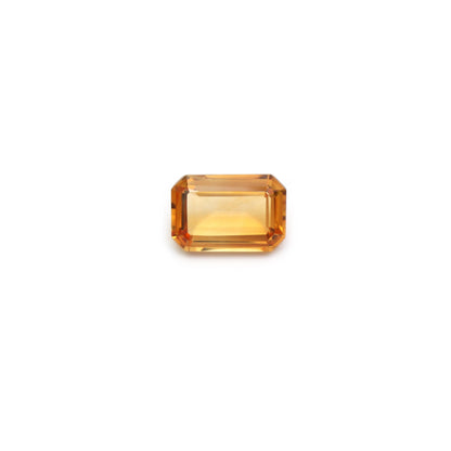 Natural Citrine Faceted Emerald Cut Loose Gemstone, (8x12 mm)