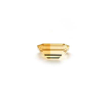 Natural Bi Color Citrine Faceted Emerald Cut Loose Gemstone, (12x16 mm)