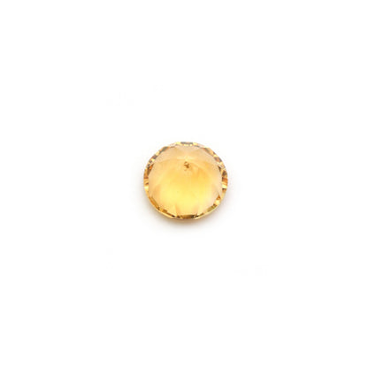 Natural Citrine Faceted Round Cut Loose Gemstone, (12x12 mm)