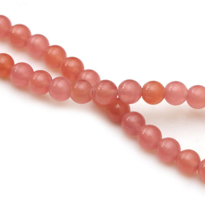 Natural Rhodochrosite Smooth Round Balls Bracelet