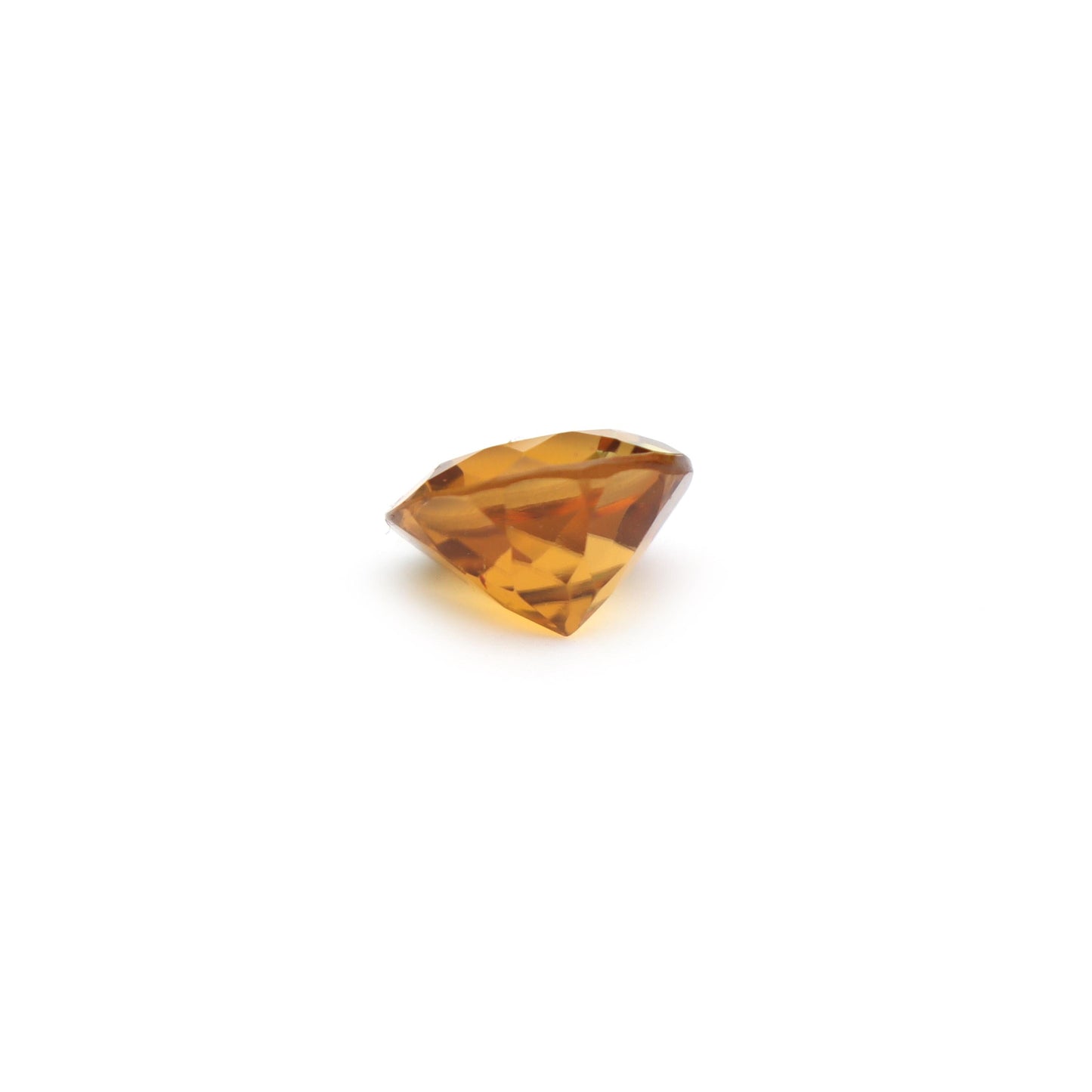Natural Citrine Faceted Round Cut Loose Gemstone, (10x10 mm)