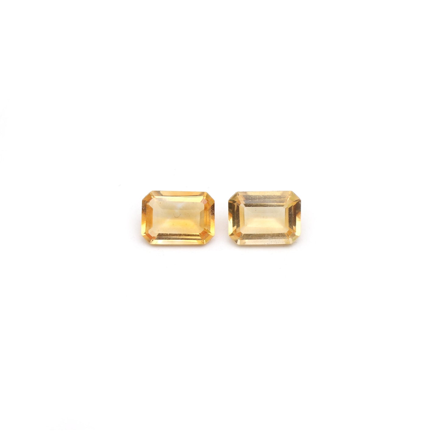 Natural Citrine Faceted Emerald Cut Loose Gemstone
