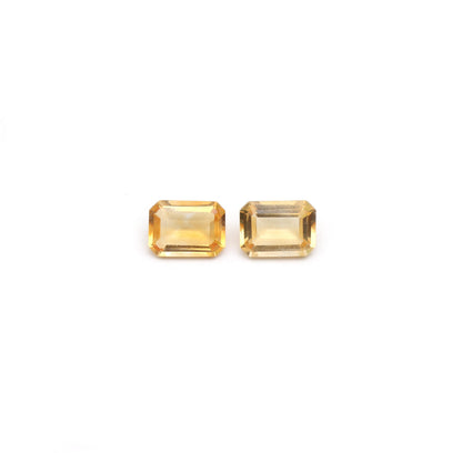 Natural Citrine Faceted Emerald Cut Loose Gemstone
