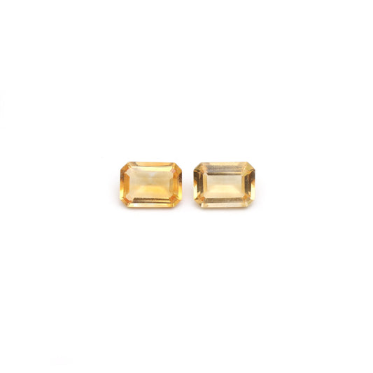 Natural Citrine Faceted Emerald Cut Loose Gemstone