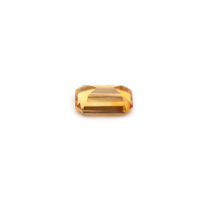 Natural Citrine Faceted Emerald Cut Loose Gemstone, (8x12 mm)