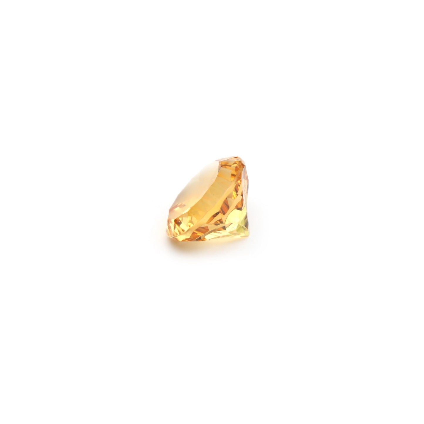Natural Citrine Faceted Round Cut Loose Gemstone, (12x12 mm)