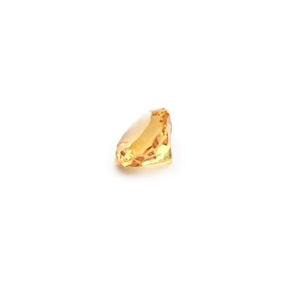 Natural Citrine Faceted Round Cut Loose Gemstone, (12x12 mm)
