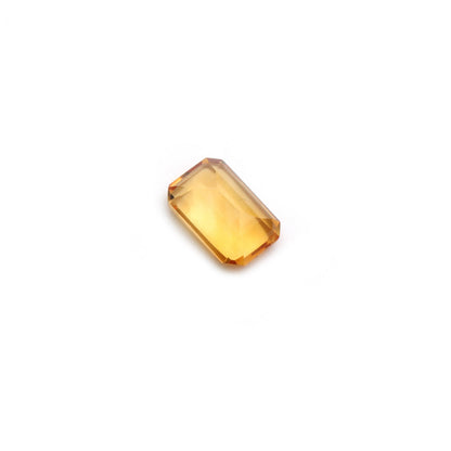 Natural Citrine Faceted Emerald Cut Loose Gemstone, (8x12 mm)