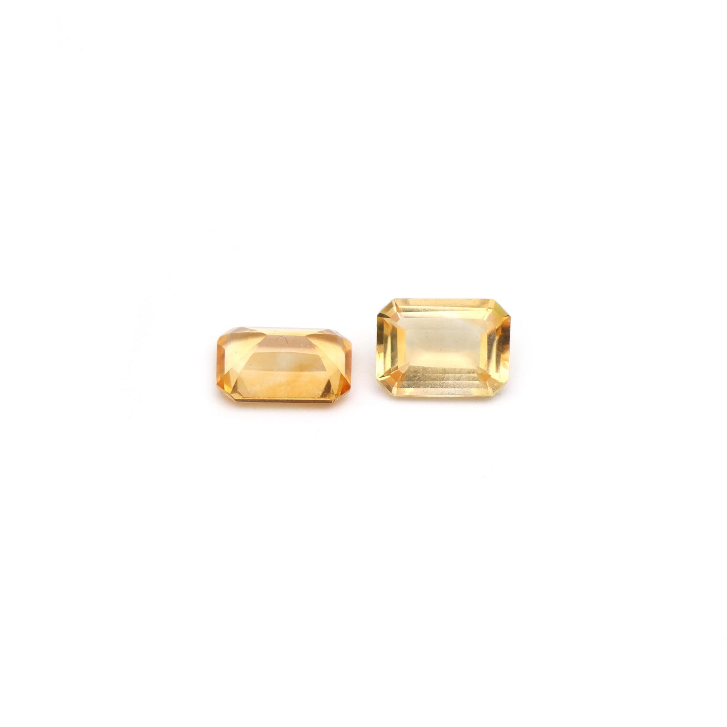 Natural Citrine Faceted Emerald Cut Loose Gemstone