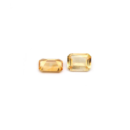 Natural Citrine Faceted Emerald Cut Loose Gemstone