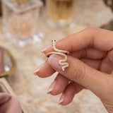 18k Gold Plated Snake Ring - Adjustable Ring