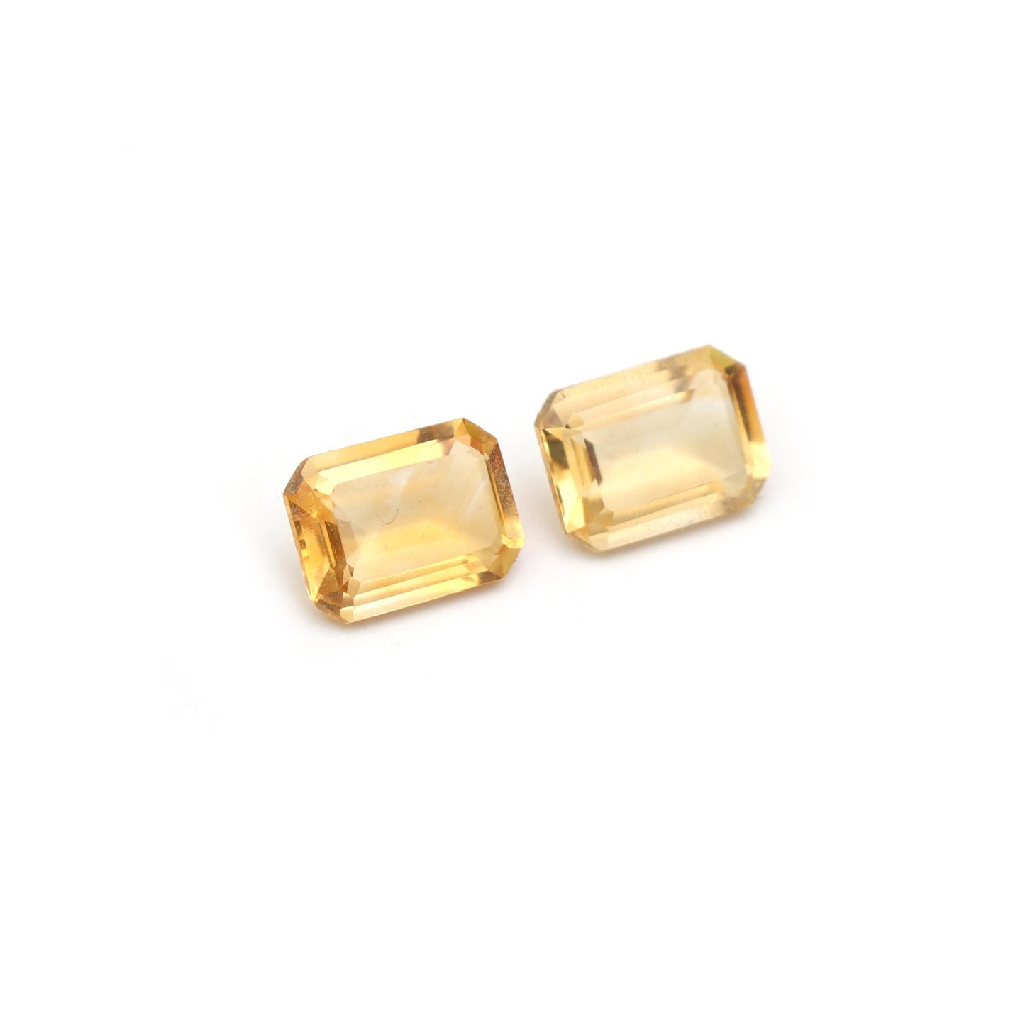Natural Citrine Faceted Emerald Cut Loose Gemstone