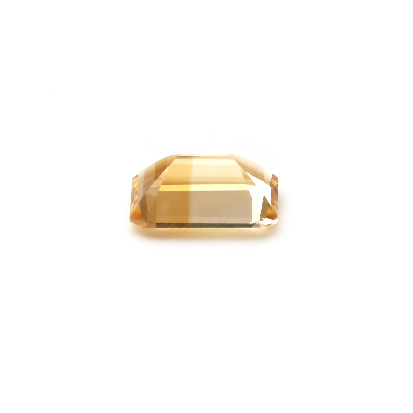 Natural Bi Color Citrine Faceted Emerald Cut Loose Gemstone, (12x16 mm)