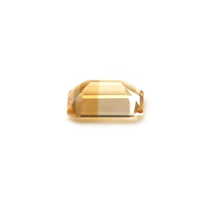 Natural Bi Color Citrine Faceted Emerald Cut Loose Gemstone, (12x16 mm)