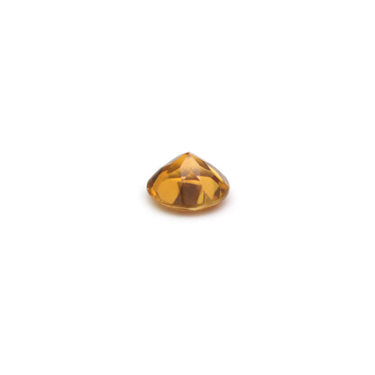 Natural Citrine Faceted Round Cut Loose Gemstone, (10x10 mm)