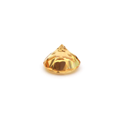 Natural Citrine Faceted Round Cut Loose Gemstone, (12x12 mm)